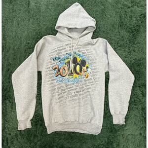 Disney Walt Disney World 2010 Mickey Mouse Hoodie Sweatshirt Hanes Grey Size S